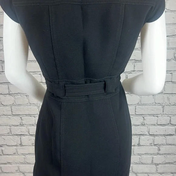 Calvin Klein Shift Dress - Button Up with Wrap Tie - Picture 6 of 6